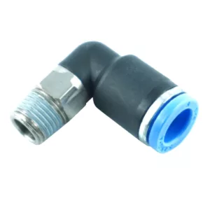 Pneumatický úhlový konektor R1/8 Ø 8 mm pro montážní stroje na pneumatiky